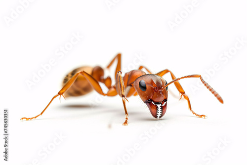 a close up of an ant