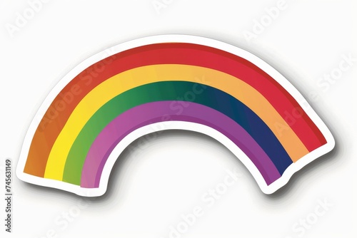 LGBTQ Sticker transgender sticker design. Rainbow love change motive love self actualization diversity Flag illustration. Colored lgbt parade demonstration happiness. Gender speech and rights violet