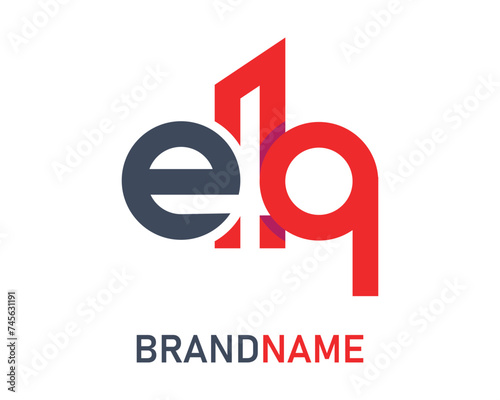 Letter eq logo design template
