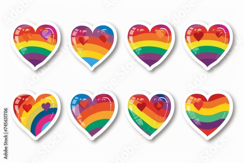 LGBTQ Sticker lgbtq pride sticker for joy design. Rainbow educated motive polyamorous love diversity Flag illustration. Colored lgbt parade demonstration empathy. Gender speech and rights insecurity