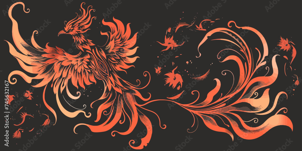 Phoenix Old Illustration Phoenix Old Illustration