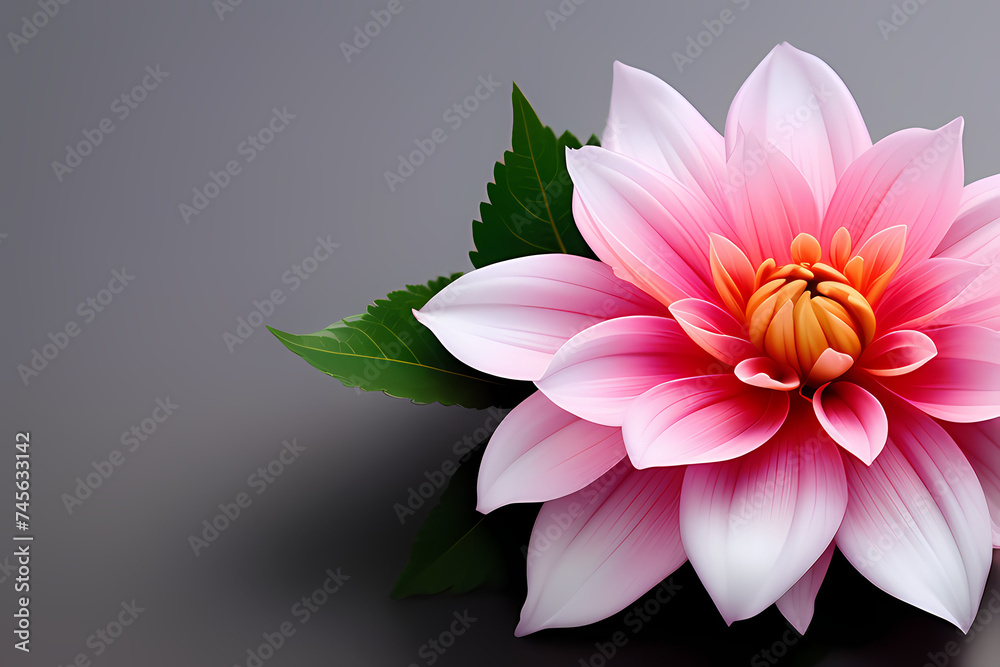 pink water lily, generative ai