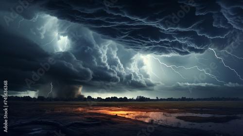 a storm clouds and lightning © TONSTOCK