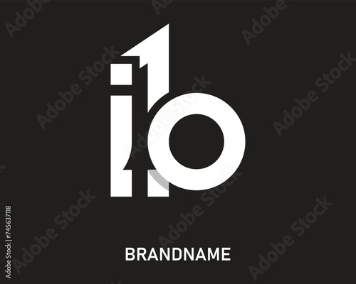Letter io logo design template