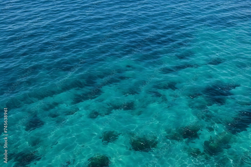 Blue sea water texture