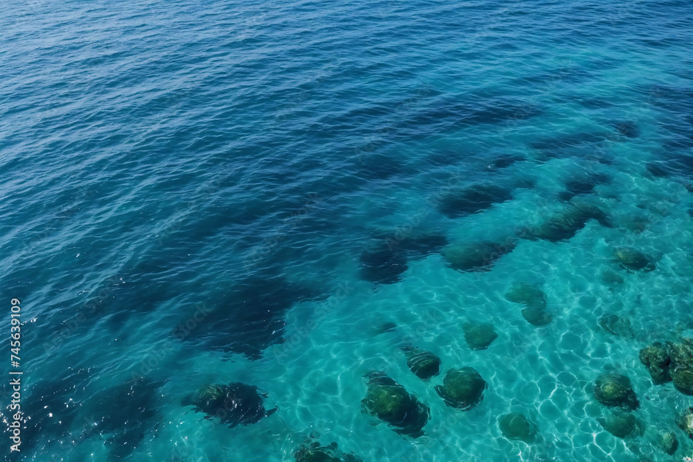 Obraz premium Blue sea water texture