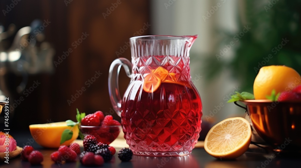 Raspberry juice or cocktail on a dark background. A refreshing cool drink, lemonade or iced tea in a glass. Raspberry juice or cocktail on a dark background. A refreshing cool drink, lemonade or iced tea in a glass.