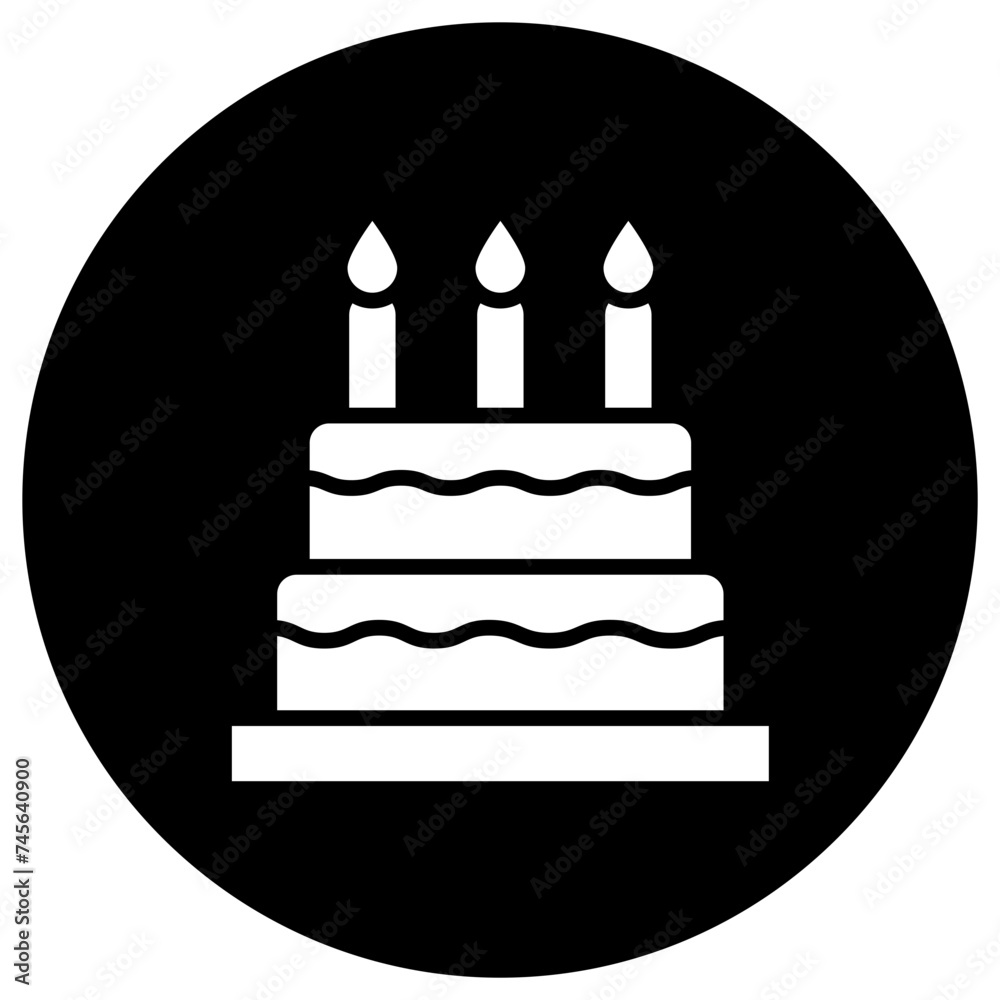 Cake Vector Icon Design Illustration Cake Vector Icon Design Illustration