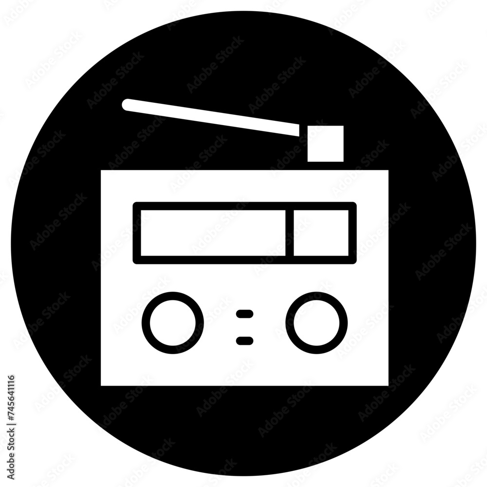 Radio Vector Icon Design Illustration Radio Vector Icon Design Illustration