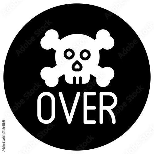 Game over Vector Icon Design Illustration