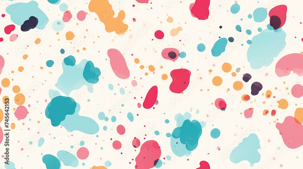 Generative AI Simple aquarelle blots pattern Generative AI Simple aquarelle blots pattern