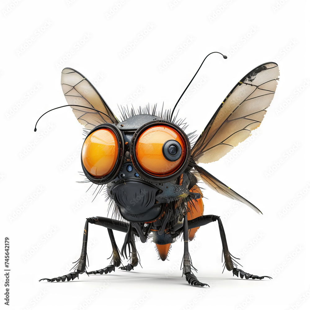 Fototapeta premium 3d fly character on white background
