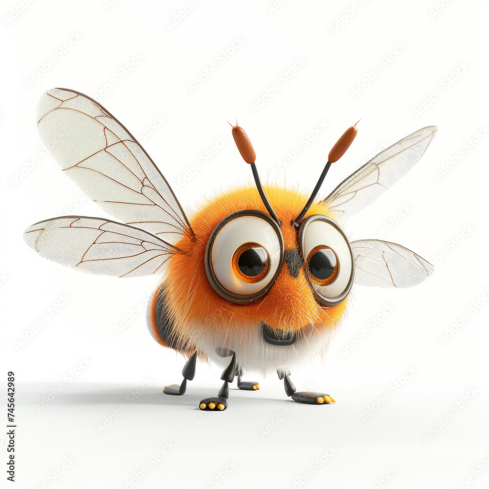 Obraz premium 3d fly character on white background