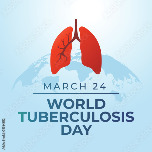 World Tuberculosis Day design template good for celebration usage. lung vector illustration. flat design. vector eps 10.