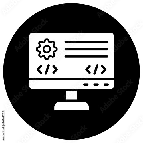 Backend Vector Icon Design Illustration