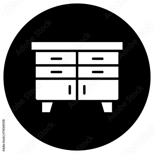 Sideboard Vector Icon Design Illustration