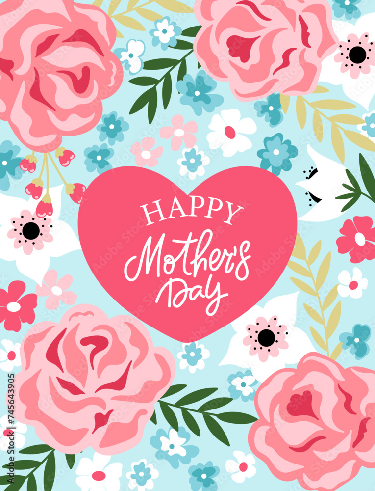 Card template for mother's day