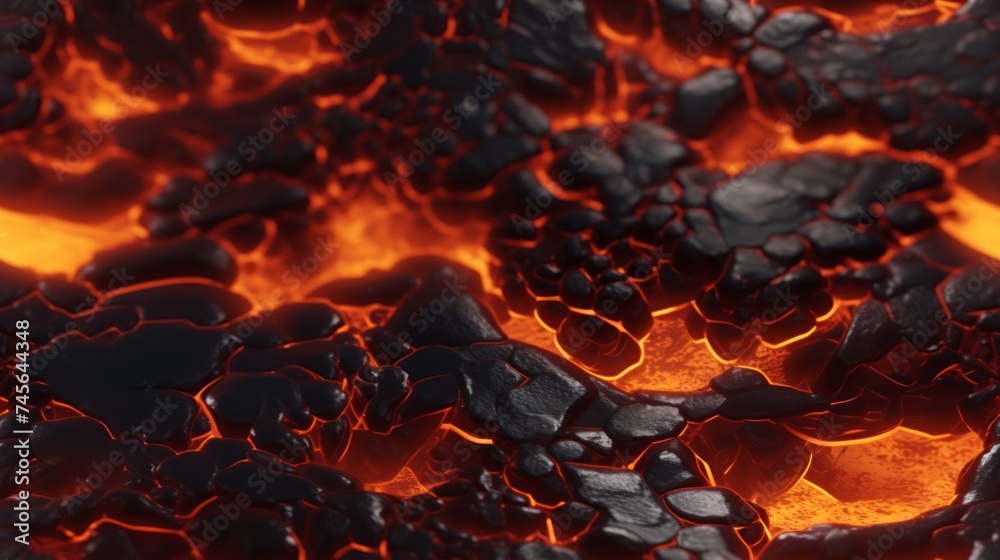 Generative AI Viscous and gooey texture of molten lava. Generative AI Viscous and gooey texture of molten lava.