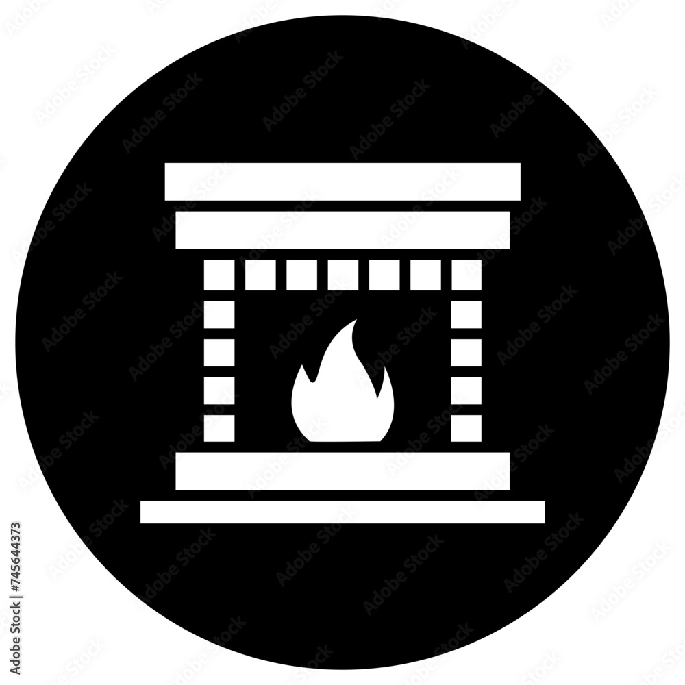 Fireplace Vector Icon Design Illustration Fireplace Vector Icon Design Illustration