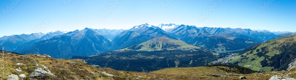 Fototapeta premium Hohe Tauern nach Süden mit Plattenkogel