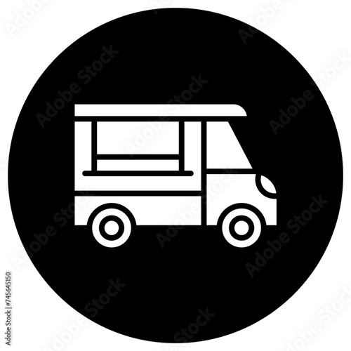 Coffee Truck Vector Icon Design Illustration