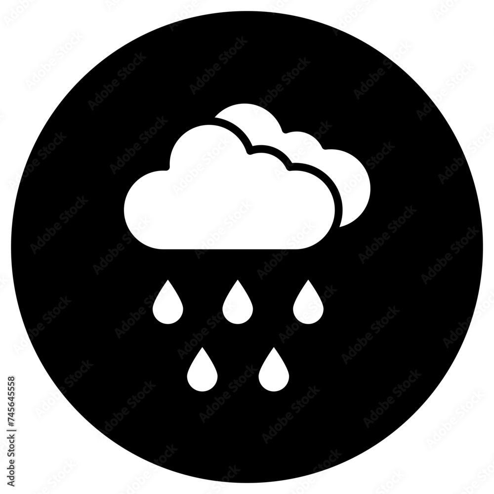 Rain Vector Icon Design Illustration Rain Vector Icon Design Illustration