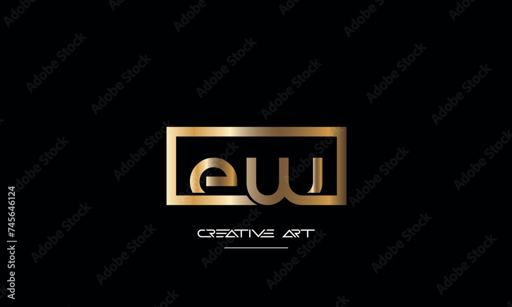 EW, WE, E, W abstract letters logo monogram