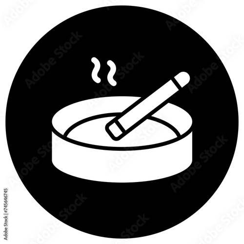 Ashtray Vector Icon Design Illustration