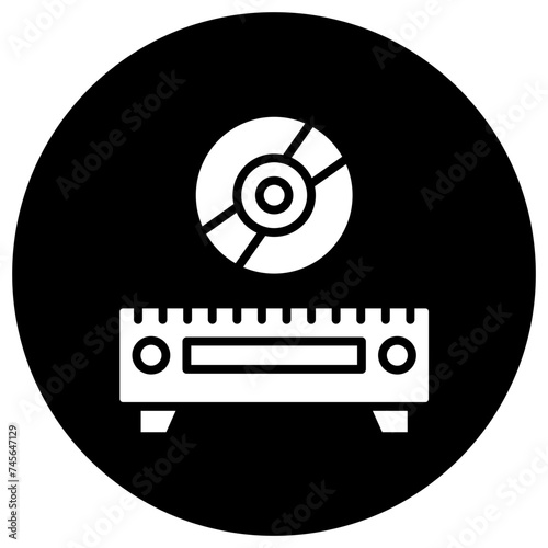 Cd Player Vector Icon Design Illustration