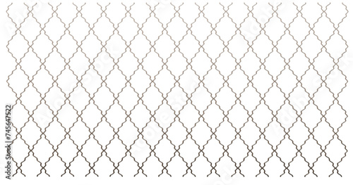 Strength in Design: Showcase the power of geometrically welded steel mesh in this 3D illustration. Isolated on a transparent background, it highlights its unique form and industrial versatility