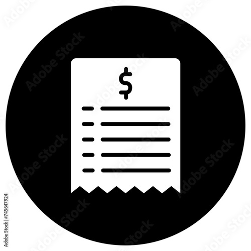 Bill Vector Icon Design Illustration