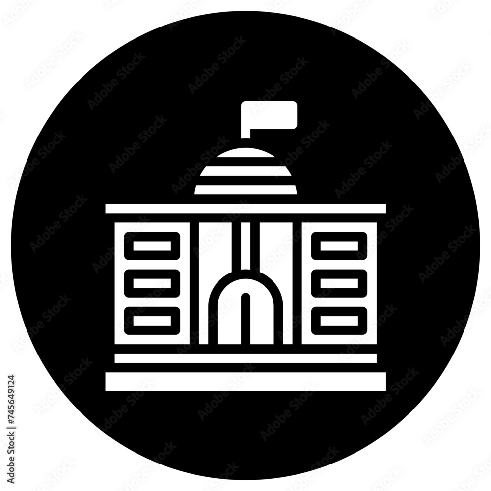 Fototapeta premium Government Vector Icon Design Illustration