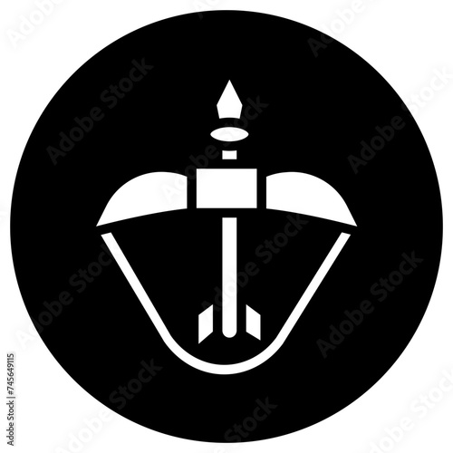 Crossbow Vector Icon Design Illustration