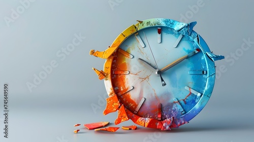 Colorful Geometrical Wall Clock