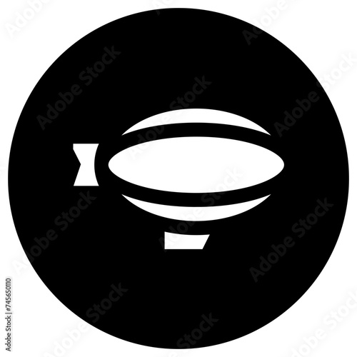 Flying Airship Vector Icon Design Illustration