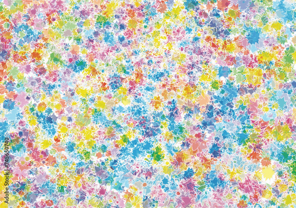 華やかな花畑のようなテクスチャ 華やかな花畑のようなテクスチャ