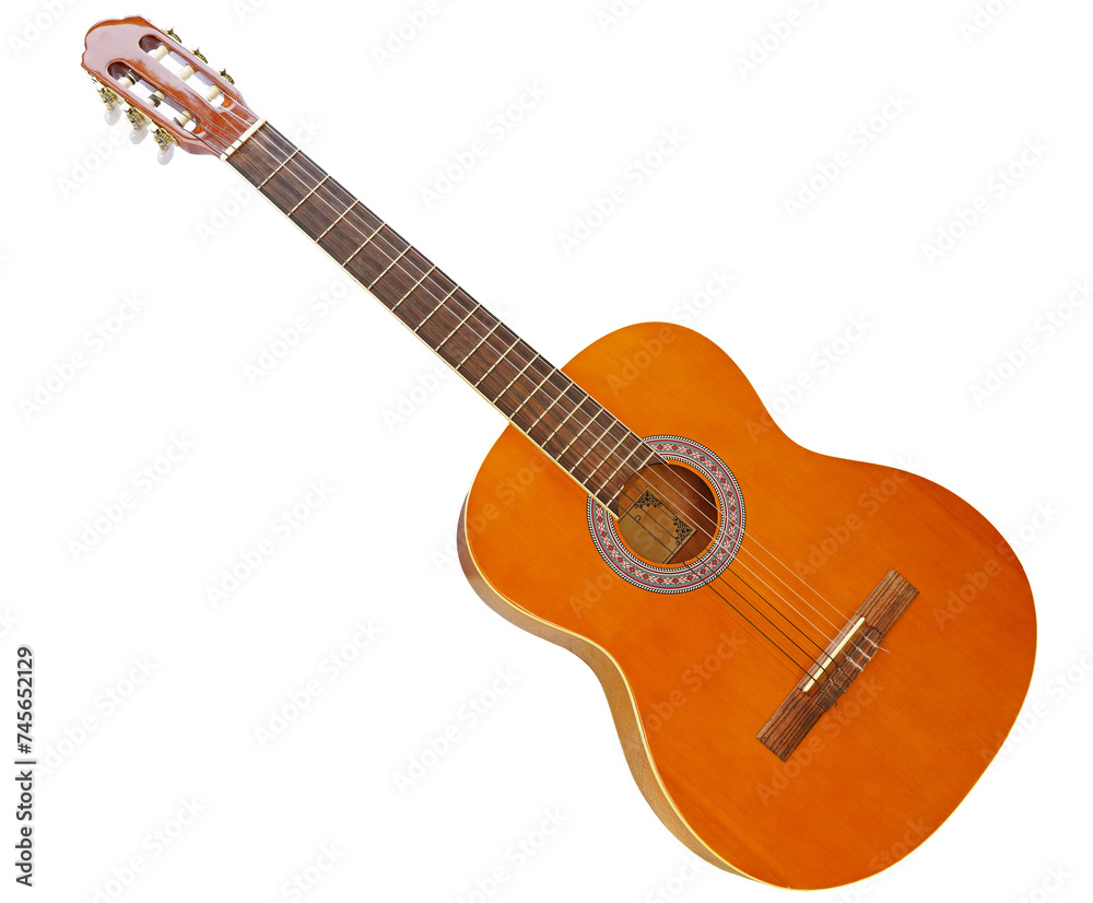 guitar - acoustic guitar isolated on white background