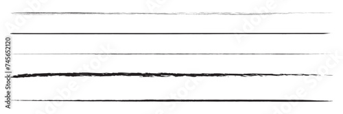 Strikethrough lines collection. Set of hand drawn freehand emphasis elements, underline, marker or ball pen line, crossed scribble stripe. Vector illustration., Eps 10.