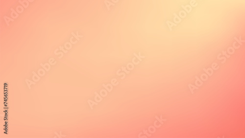 Abstract peach fuzz color vector banner. Blurred light fresh orange delicate gradient background. Pastel pink Liquid stains with free space banner. Vector gentle gradient backdrop
