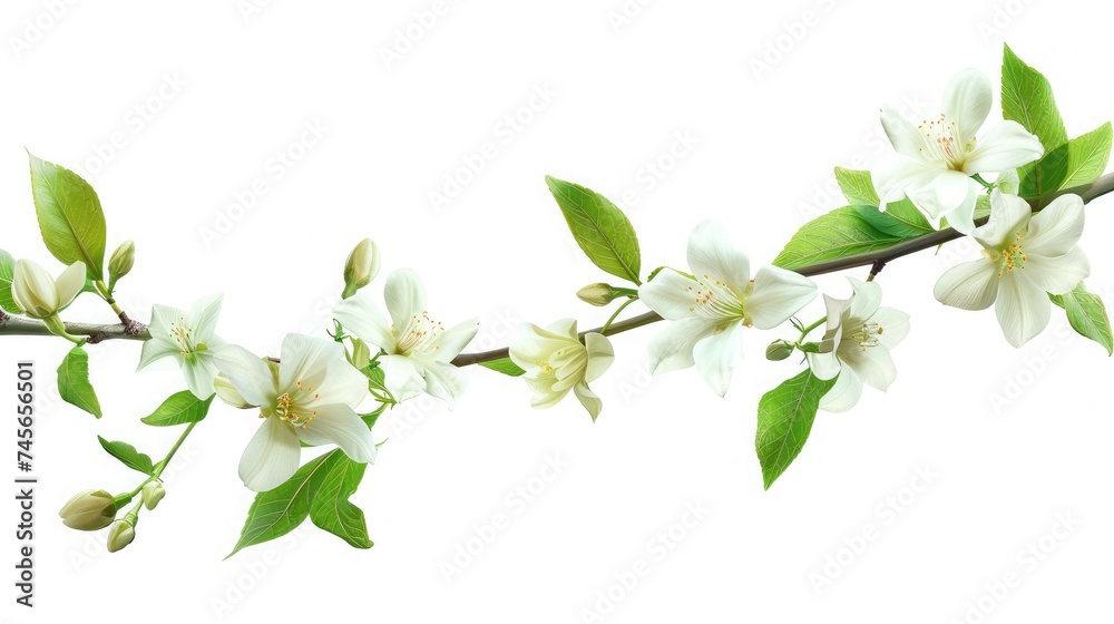 Jasmine flower isolated on white background Jasmine flower isolated on white background