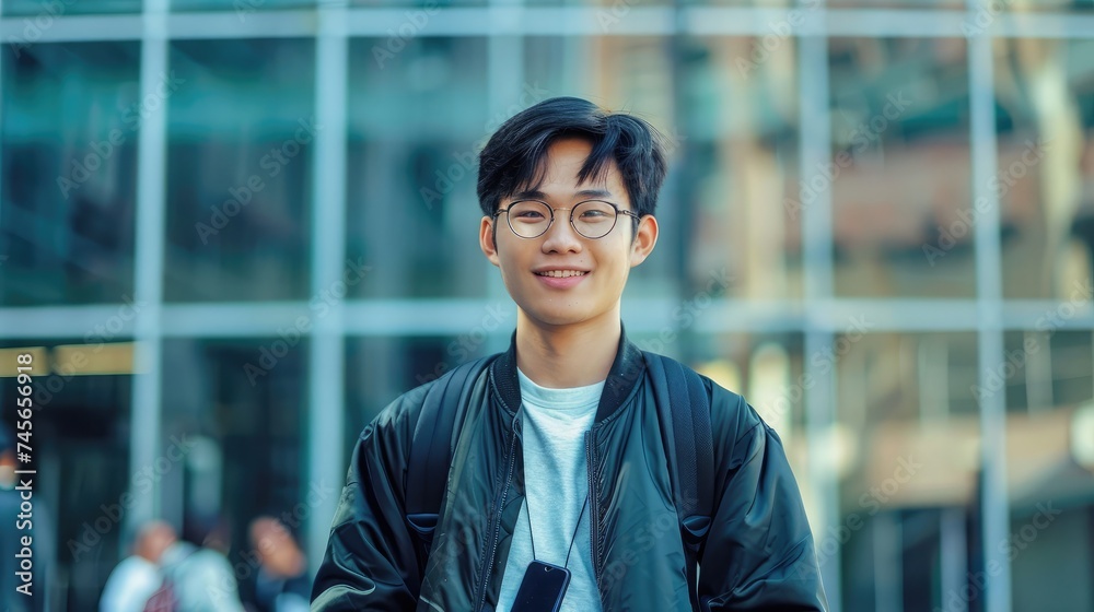 Portrait photo of a young handsome Asian adult man, livestream to sell goods online, concept of personal commerce reseller business of digital life Portrait photo of a young handsome Asian adult man, livestream to sell goods online, concept of personal commerce reseller business of digital life