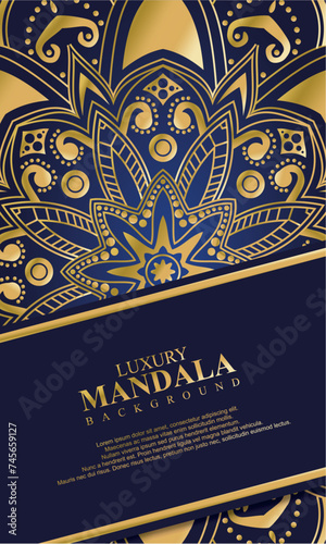 Decorative mandala for print, poster, cover, brochure, flyer, banner. Luxury mandala background with golden arabesque pattern Arabic Islamic east style. 