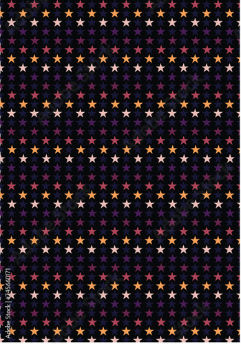 Stars Rainbow color seamless pattern. Design for sweater, scarf, comforter or clothes texture. Vector illustration