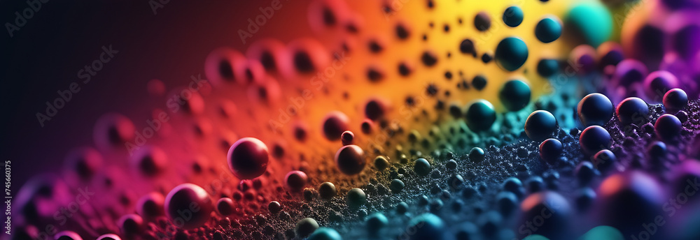  Abstract creative texture background, Bubbles on the coloured background, modern futuristic scientific fantasy - obrazy, fototapety, plakaty 