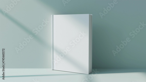 Empty White Book Cover Mockup Template. Simple clear background.