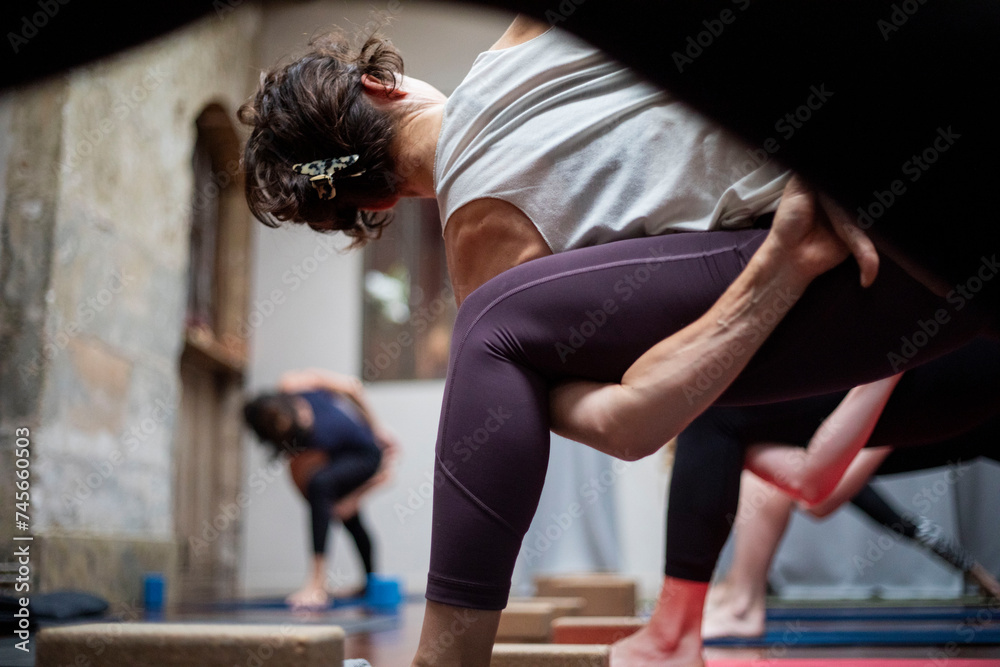 Fototapeta premium Woman Yoga class