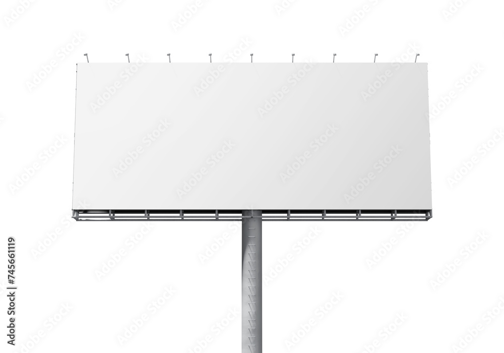 Obraz premium Billboard mockup template, PNG transparency with shadow
