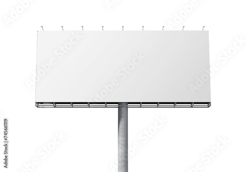Billboard mockup template, PNG transparency with shadow
