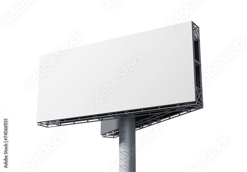 Billboard mockup template, PNG transparency with shadow