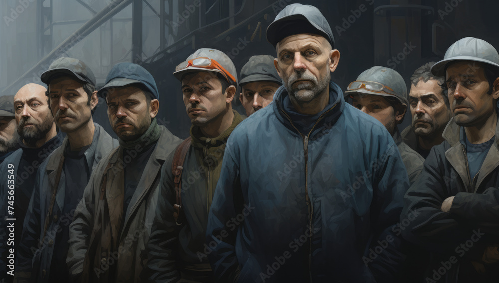 Group of happy smiling industrial workers posing. Selfie of a team of engineers and builders. Diverse and mixed group of sanitation workers working together as a united team Group of happy smiling industrial workers posing. Selfie of a team of engineers and builders. Diverse and mixed group of sanitation workers working together as a united team